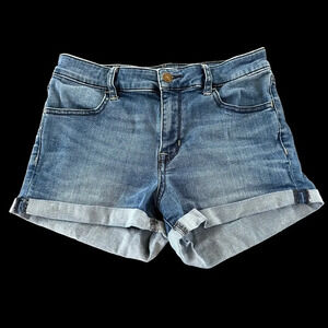 Pacsun Womens Size 26 High Rise Super Stretch Shortie Jean Shorts Cuffed Denim